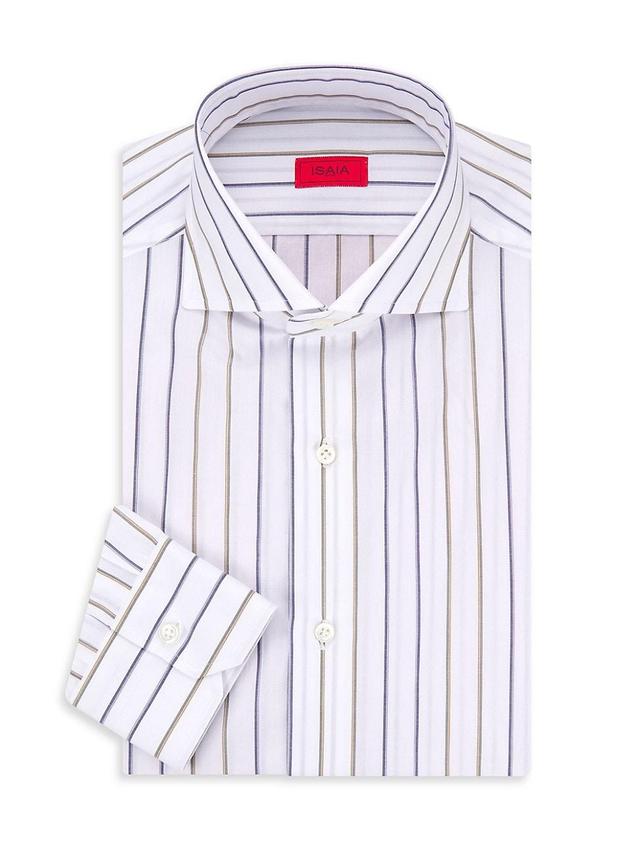 Mens Striped Cotton Dress Shirt Product Image