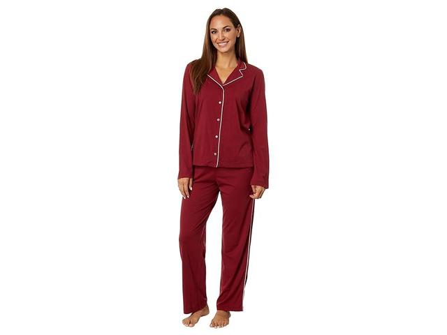 Skin Organic Pima Cotton Cayla Long PJ Set (Deep ) Women's Pajama Sets Product Image