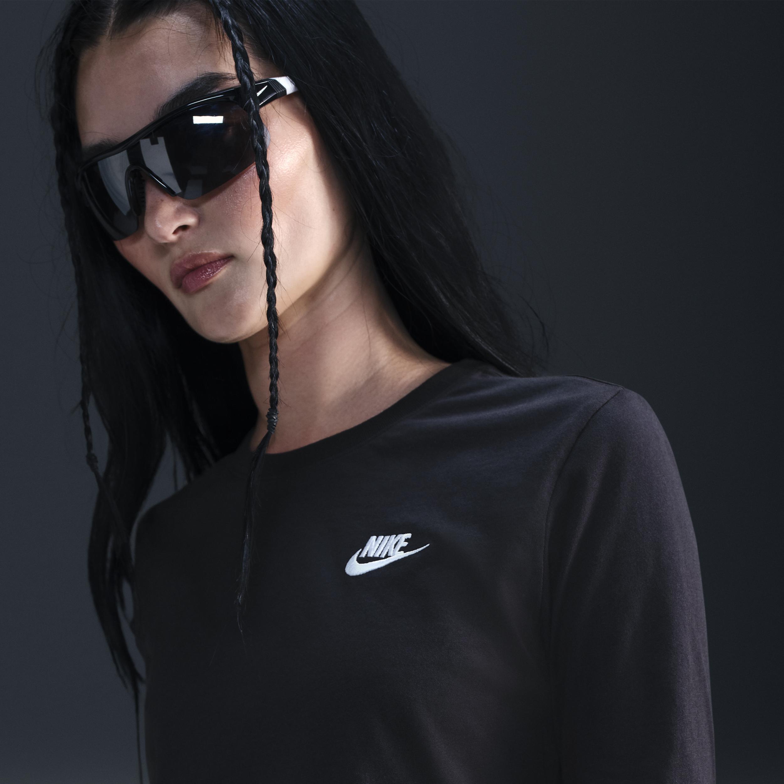 Womens Nike Sportswear Club Long-Sleeve T-Shirt Product Image