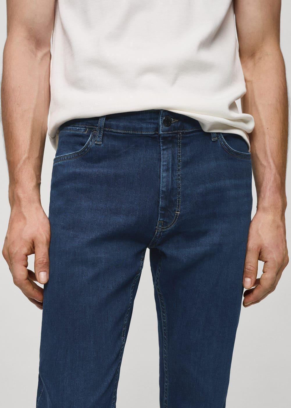 MANGO MAN - Slim fit Ultra Soft Touch Patrick jeans dark blueMen Product Image