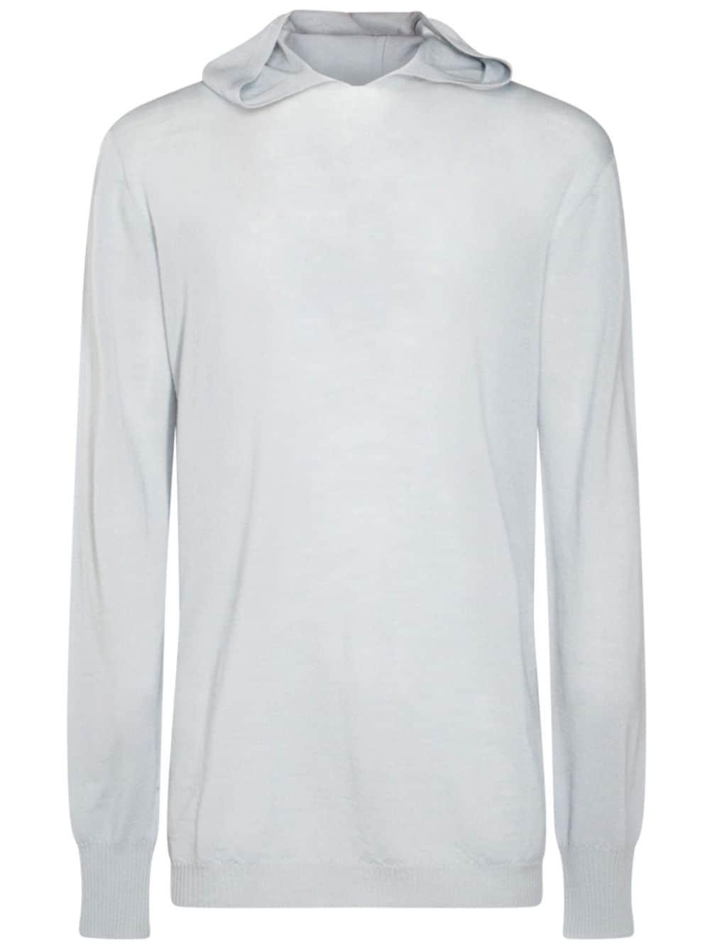 RICK OWENS Pale Blue Wool Knitwear In Azul Claro Product Image