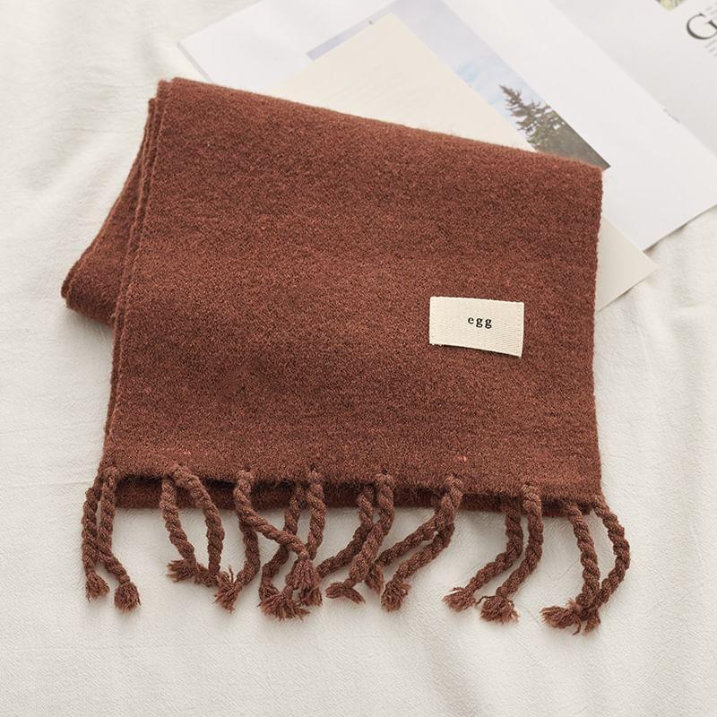 Fringed Plain Scarf Product Image