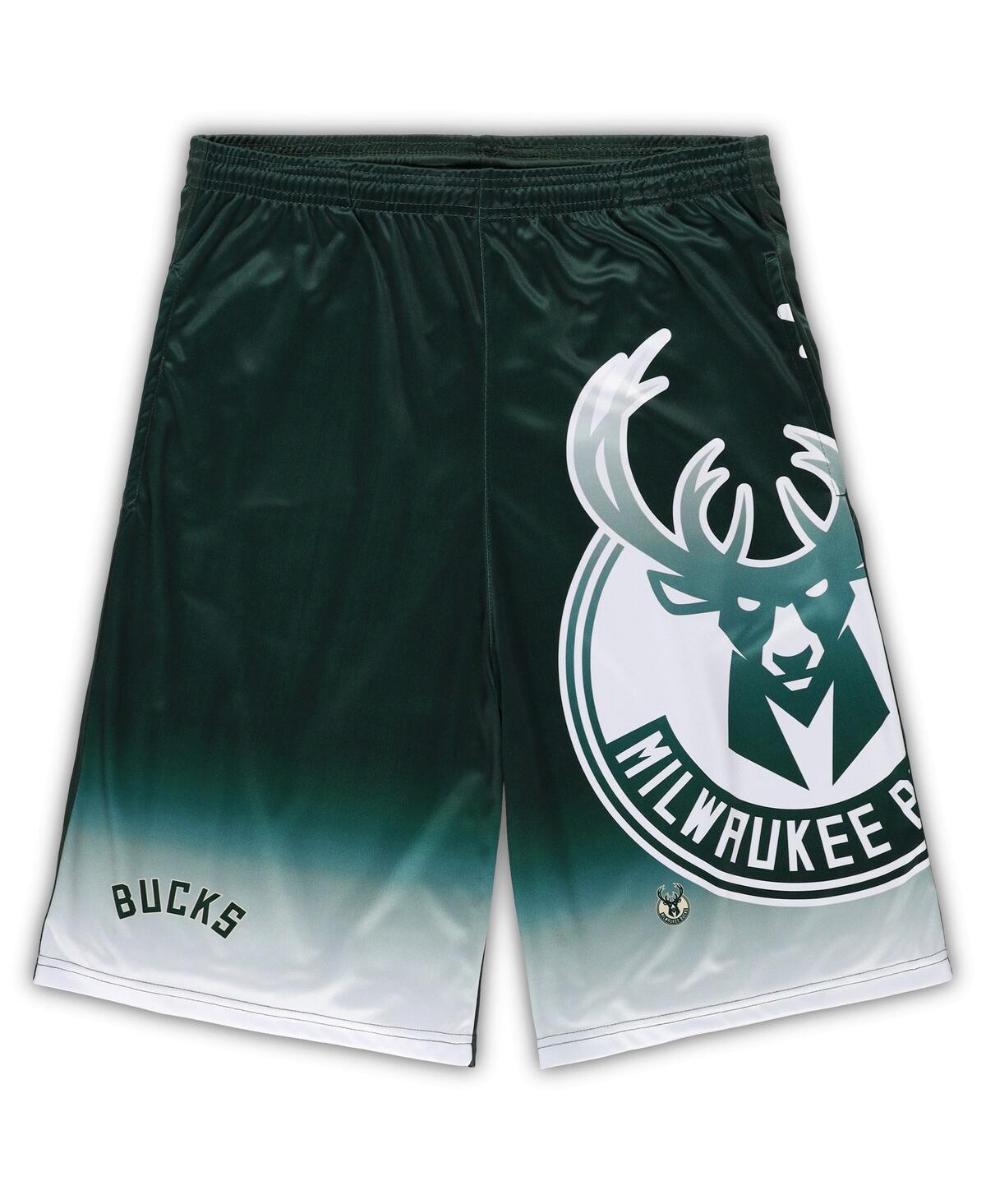 Mens Fanatics Branded Hunter Green Milwaukee Bucks Big & Tall Graphic Shorts Product Image