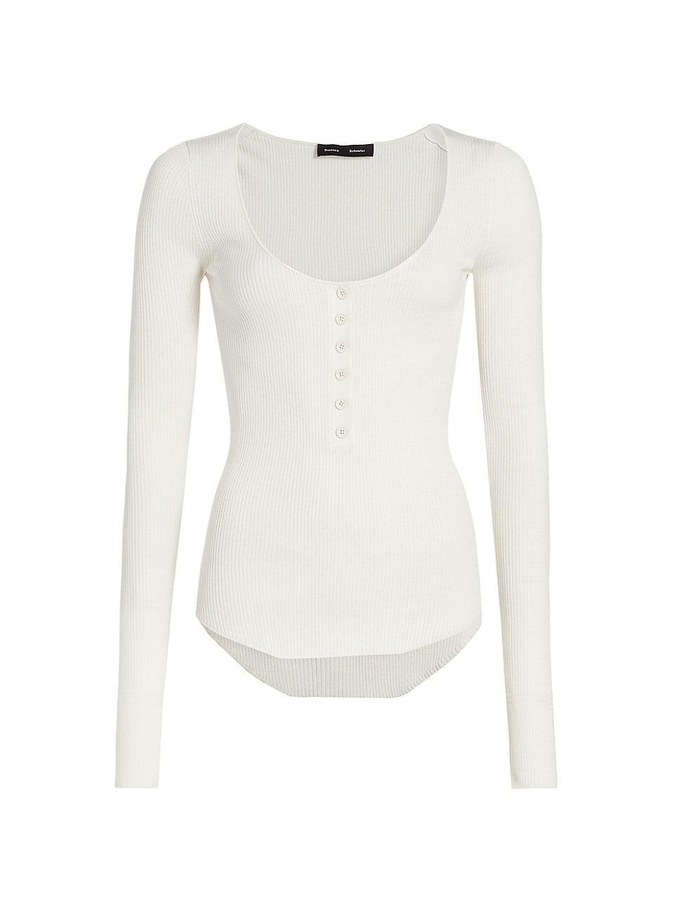 Womens Boyd Rib-Knit Henley Product Image