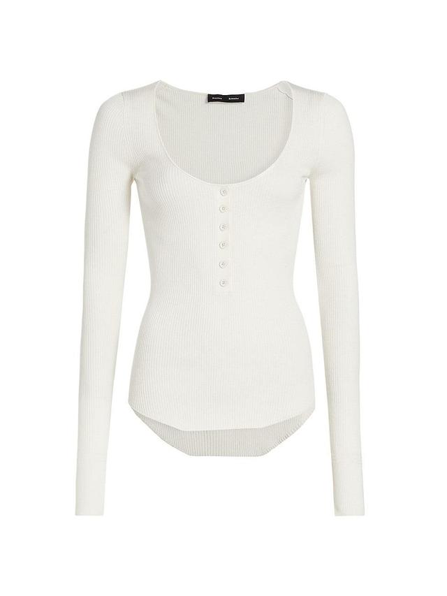 Womens Boyd Rib-Knit Henley Product Image