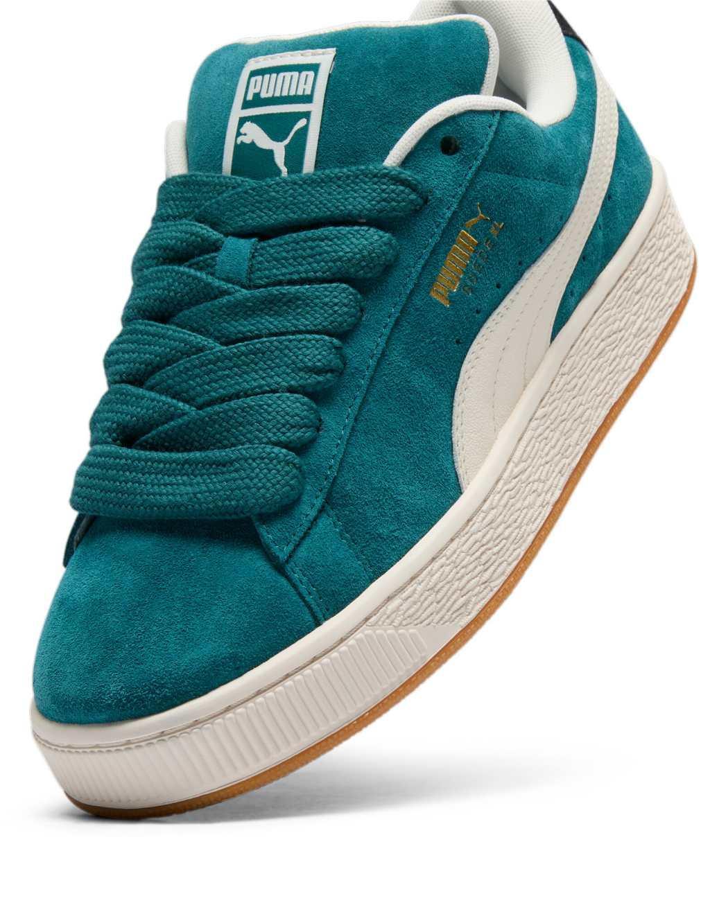 PUMA Suede XL Levels sneakers in green and white  Product Image