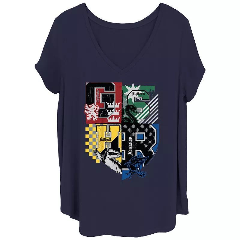 Juniors Plus Size Harry Potter Group Teams Graphic Tee, Womens Blue Product Image