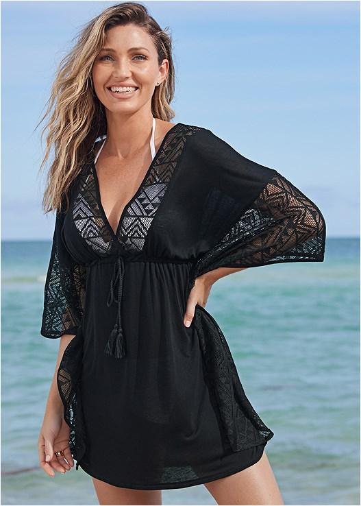 Crochet Trim Tunic Cover-Up Product Image