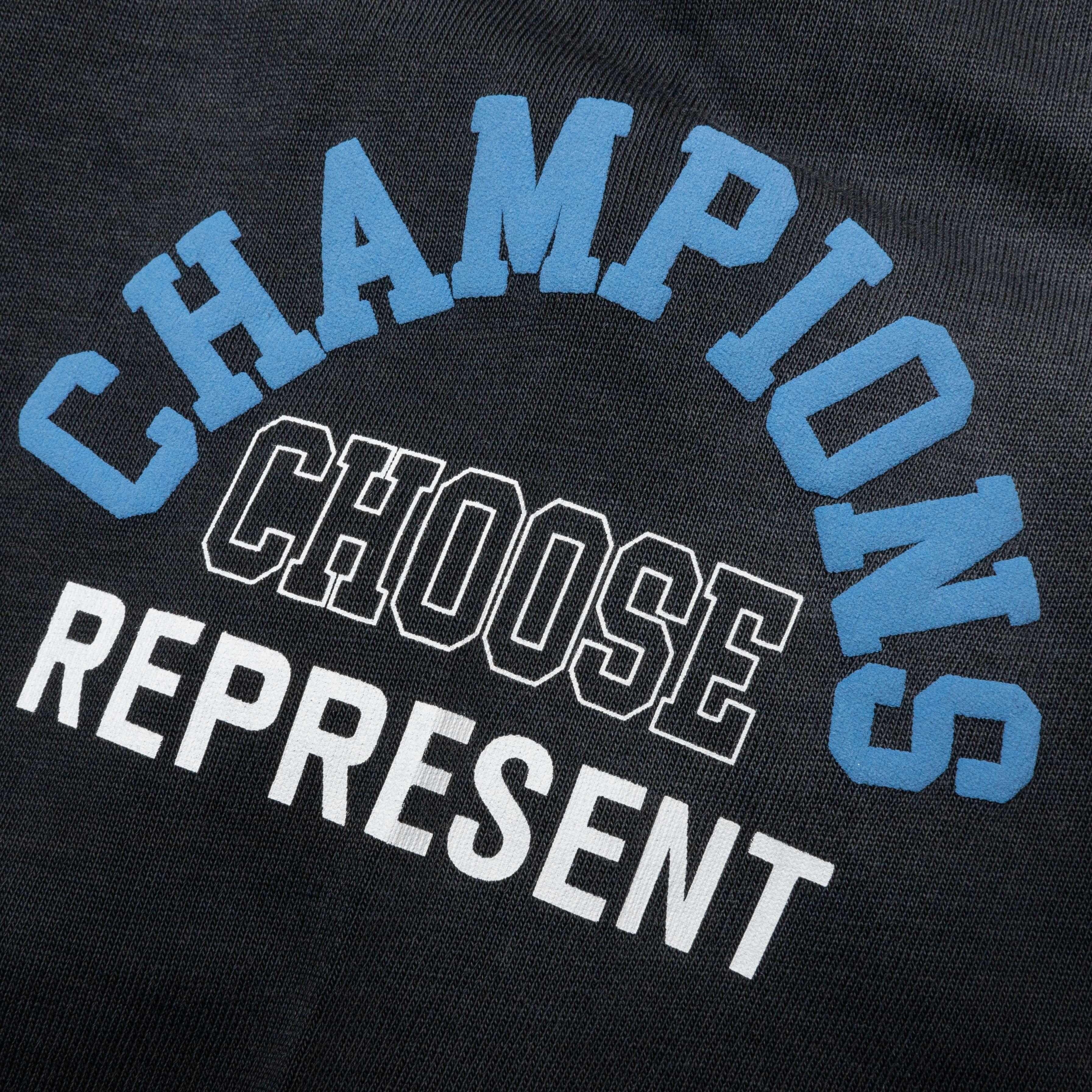 Feature x Represent Champion Rings T-Shirt - Stained Black Male Product Image