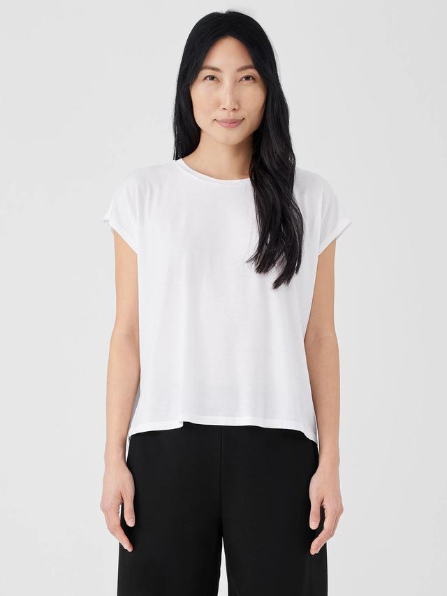 EILEEN FISHER Fine Jersey Square Topfemale Product Image