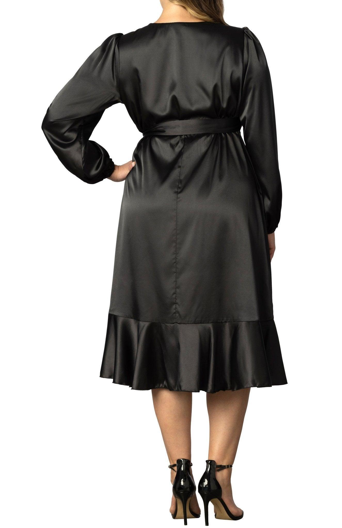 Serena Satin Wrap Dress - Plus Product Image