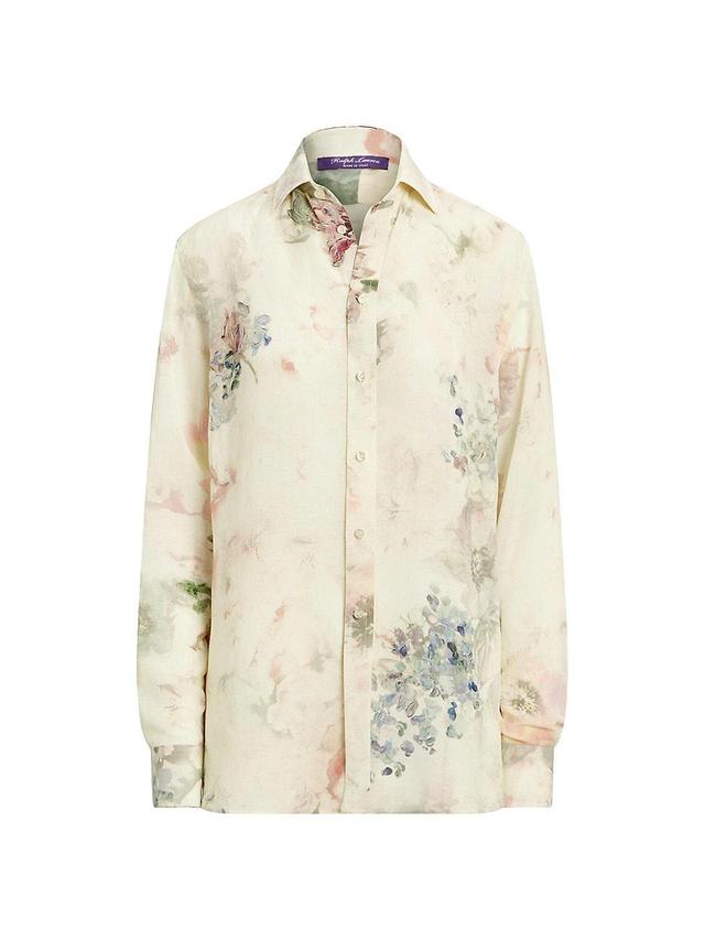 Womens Adrien Floral Button-Up Shirt Product Image