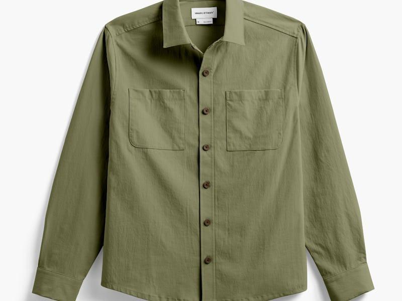 Olive Men's Pace Poplin Overshirt Product Image