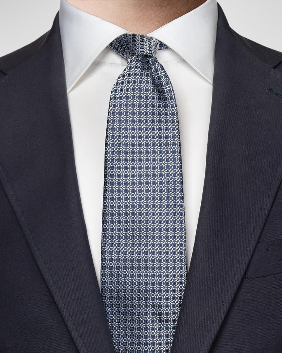 Men's Geometric Silk Tie Product Image