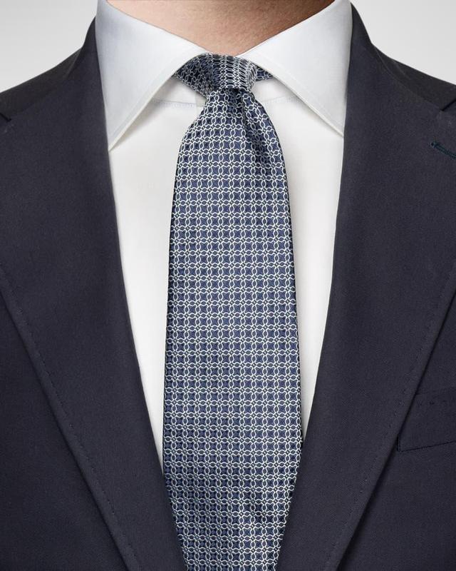 Men's Geometric Silk Tie Product Image