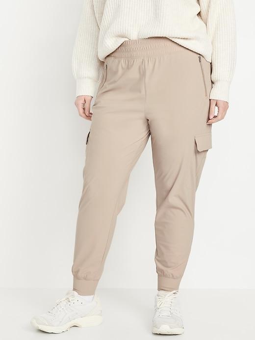 High-Waisted SleekTech Cargo Joggers Product Image