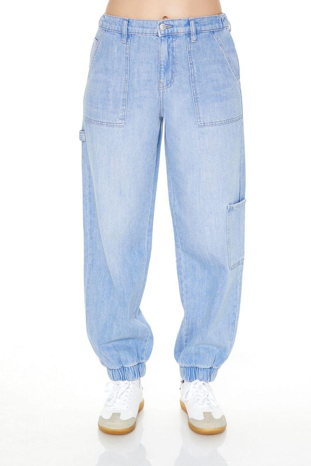 Denim Utility Cargo Joggers | Forever 21 Product Image