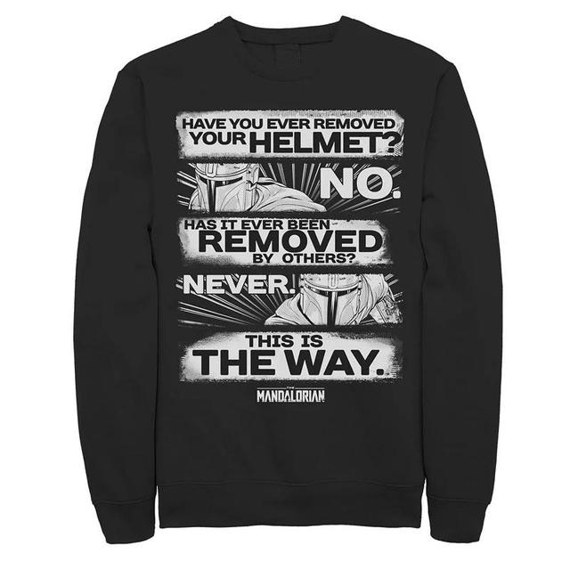 Mens Star Wars The Mandalorian Have You Ever Removed Your Helmet Sweatshirt Product Image