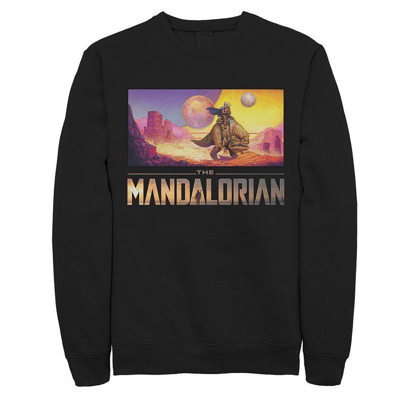 Mens Star Wars The Mandalorian Dreamscape Journey Graphic Fleece Pullover Product Image