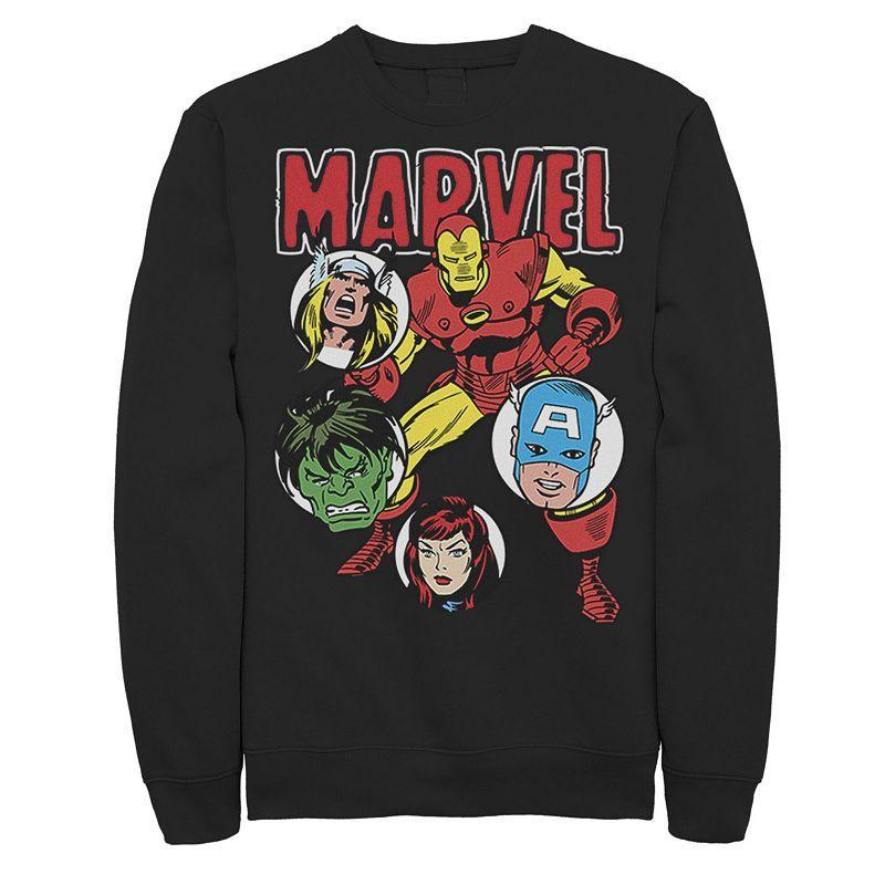 Mens Marvel Avengers Classic Group Shot Circles Sweatshirt Product Image