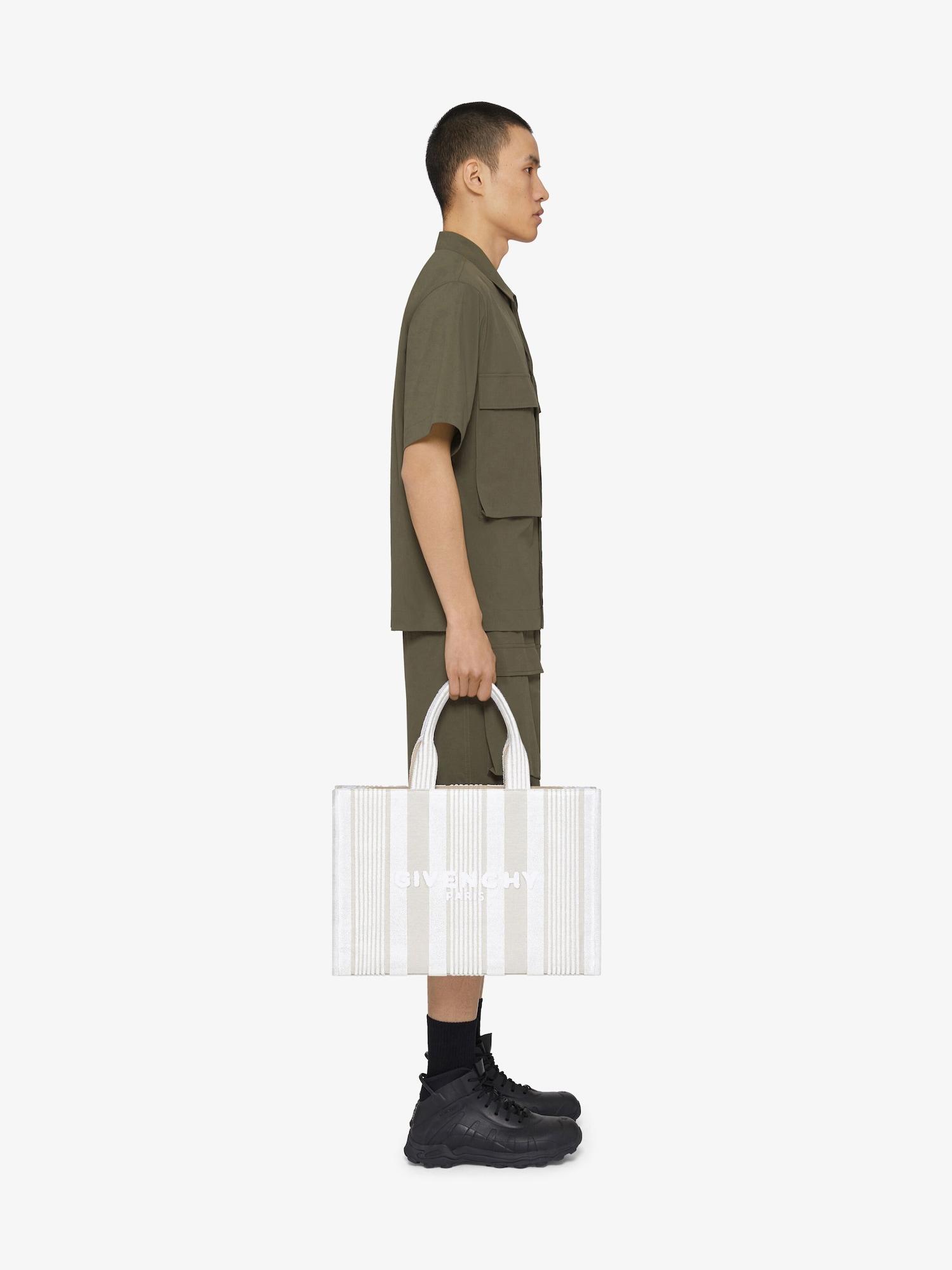 GIVENCHY tote bag in cotton towelling with stripes Product Image