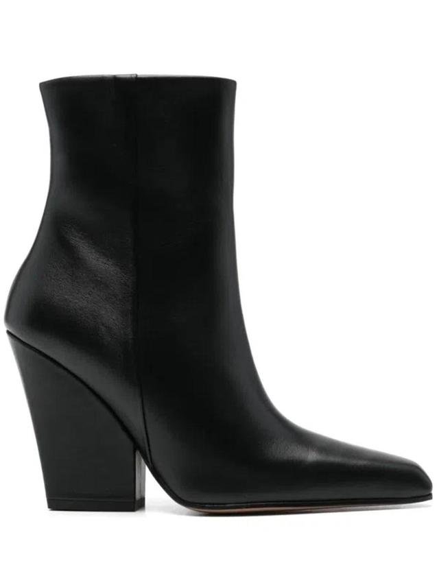 100mm Jane Leather Ankle Boots In Black Product Image