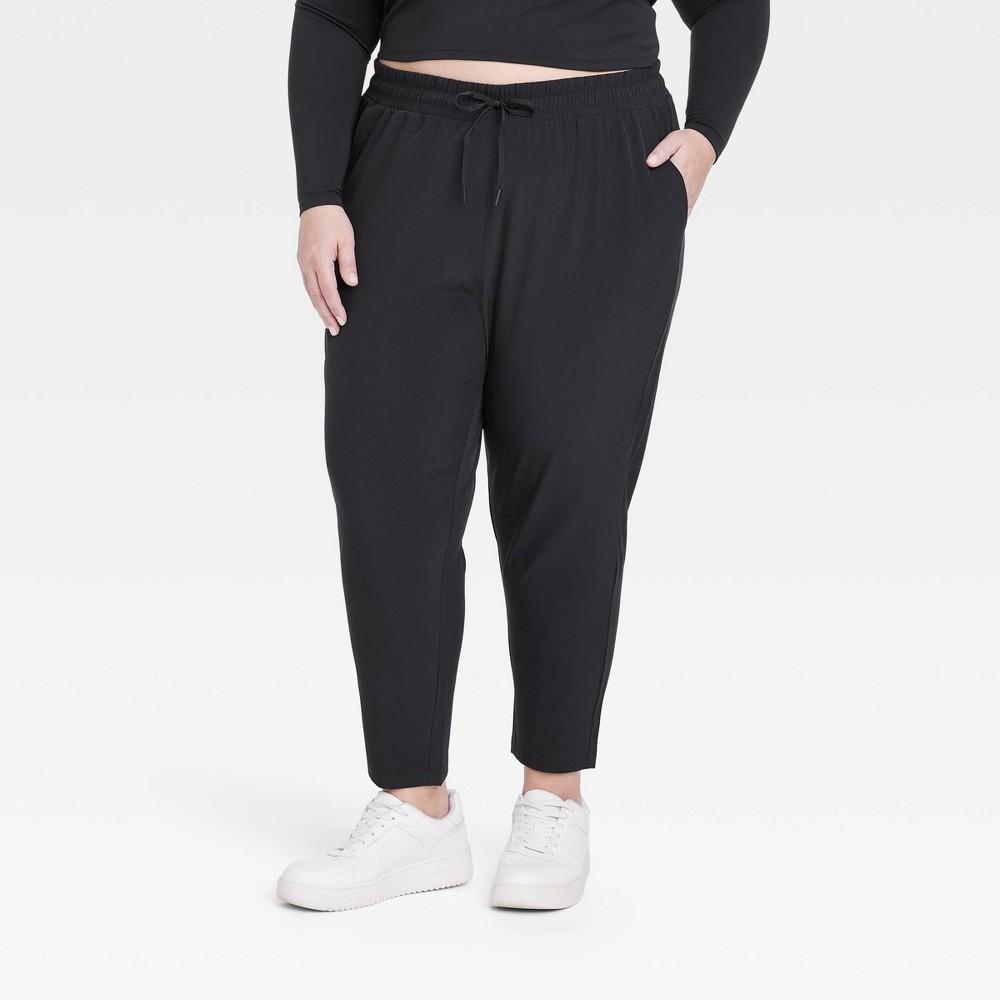 Womens Stretch Woven Taper Pants - All in Motion Black XXL Product Image