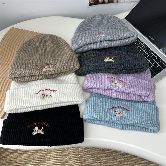 Dog Embroidered Beanie Product Image