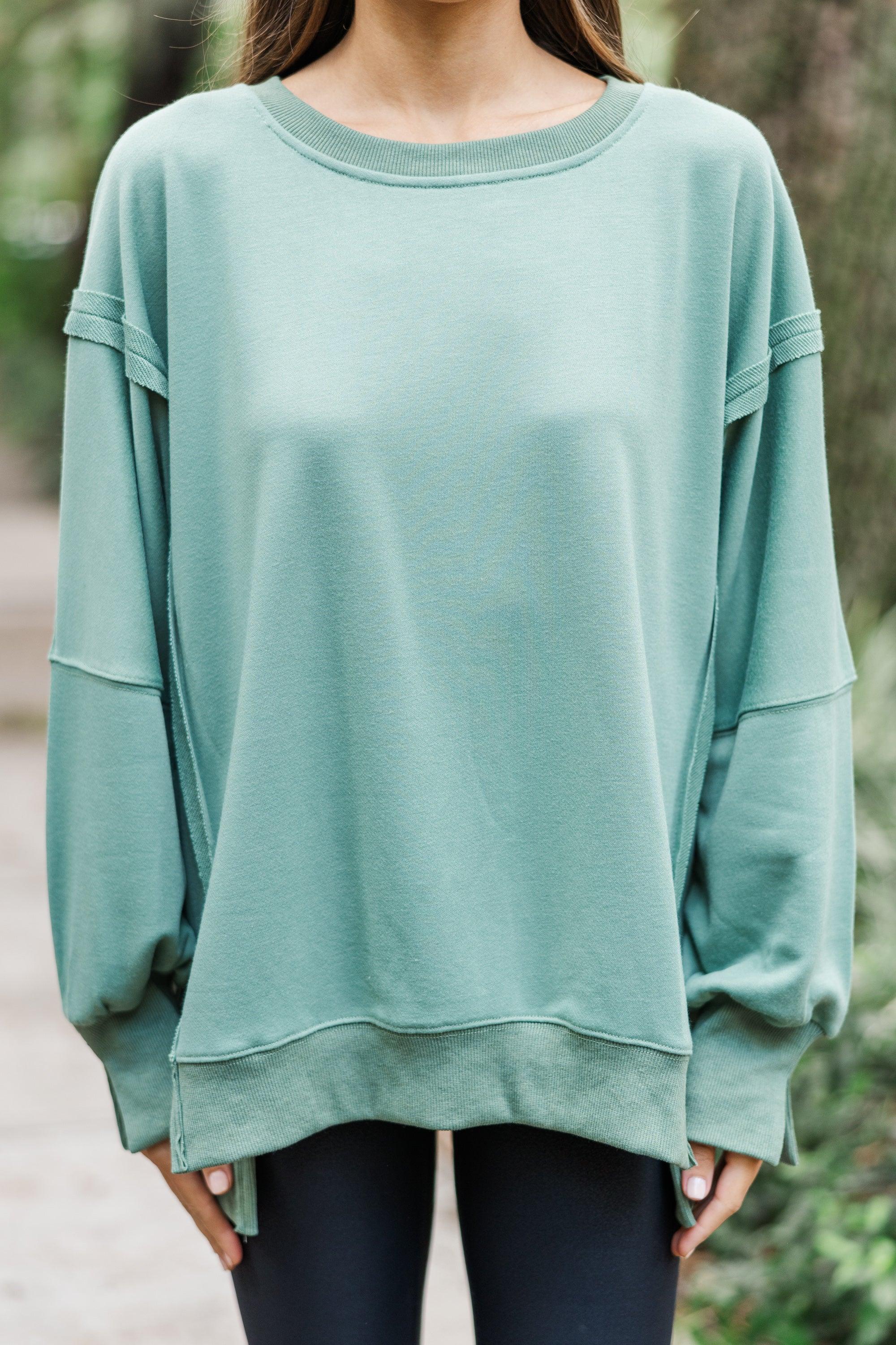 This Is It Sage Green Oversized Sweater Female Product Image