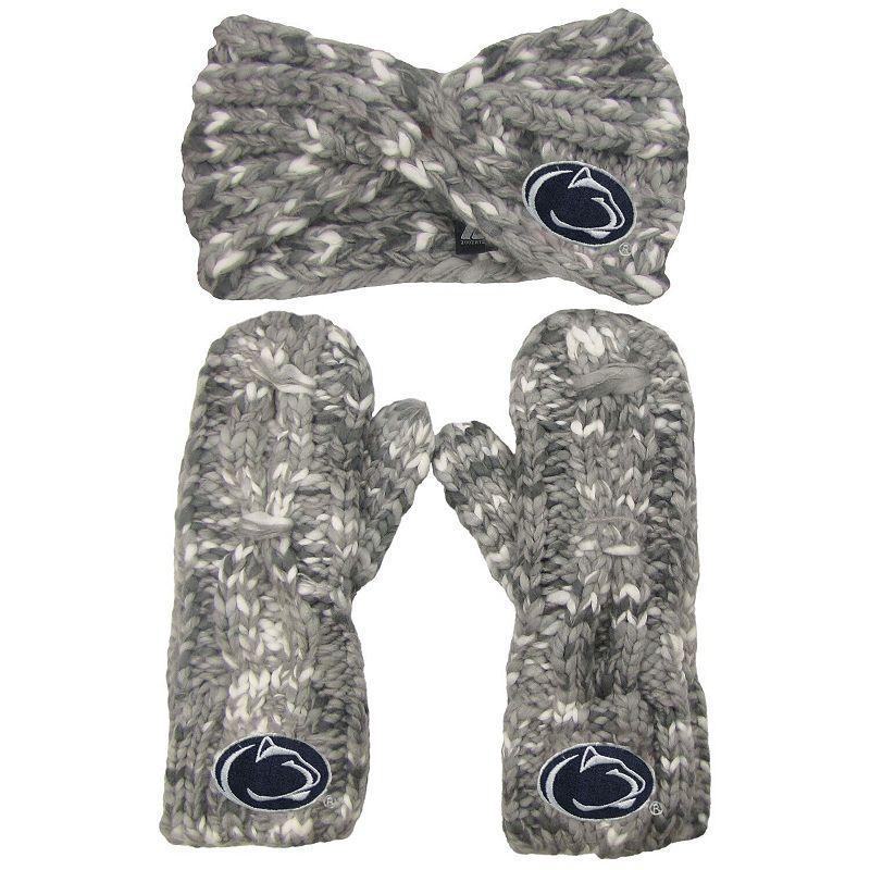 Womens ZooZatz Penn State Nittany Lions Logo Marled Headband and Mitten Set Product Image