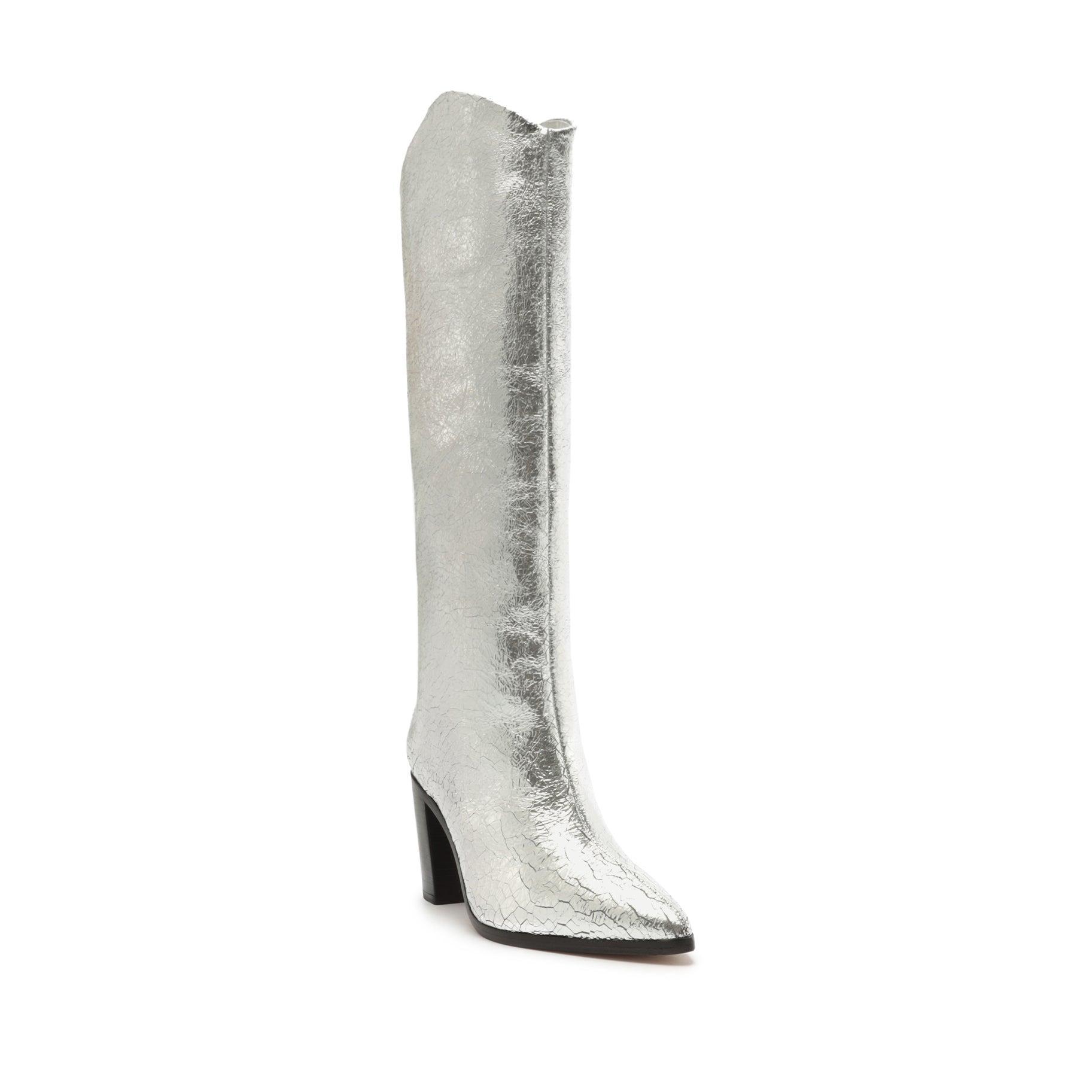 Maryana Block Crackled Leather Boot Female Product Image