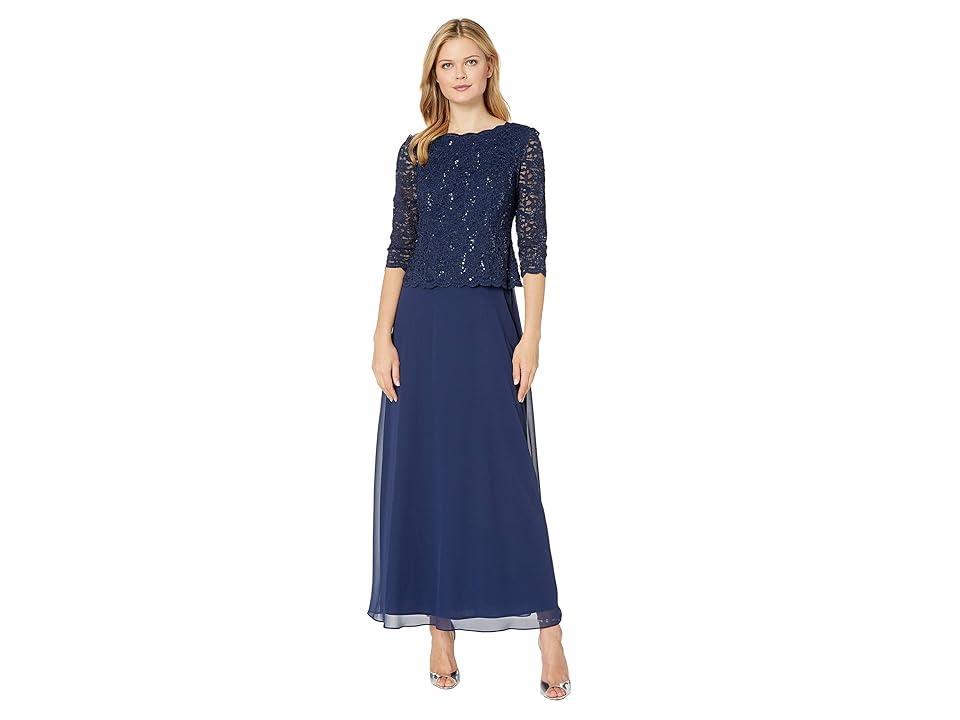 Alex Evenings Sequin Lace & Chiffon Gown Product Image