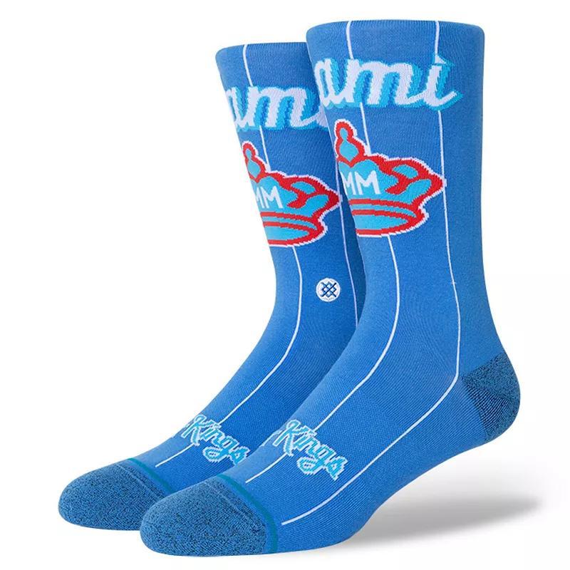 Stance Marlins Connect Crew Cut Socks Shoes Product Image