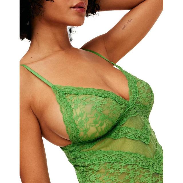 Adore Me Women's Mary Lou Slip Lingerie XS / Foliage Green. Product Image