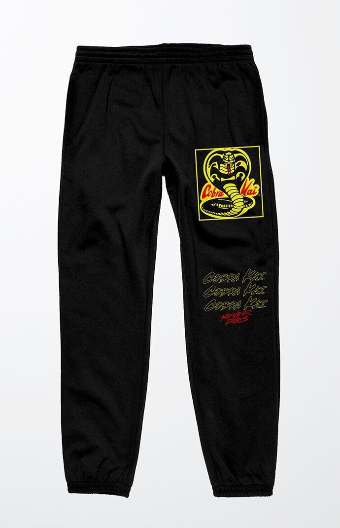 Bioworld Mens Cobra Kai Never Dies Sweatpants - Blackmall Product Image