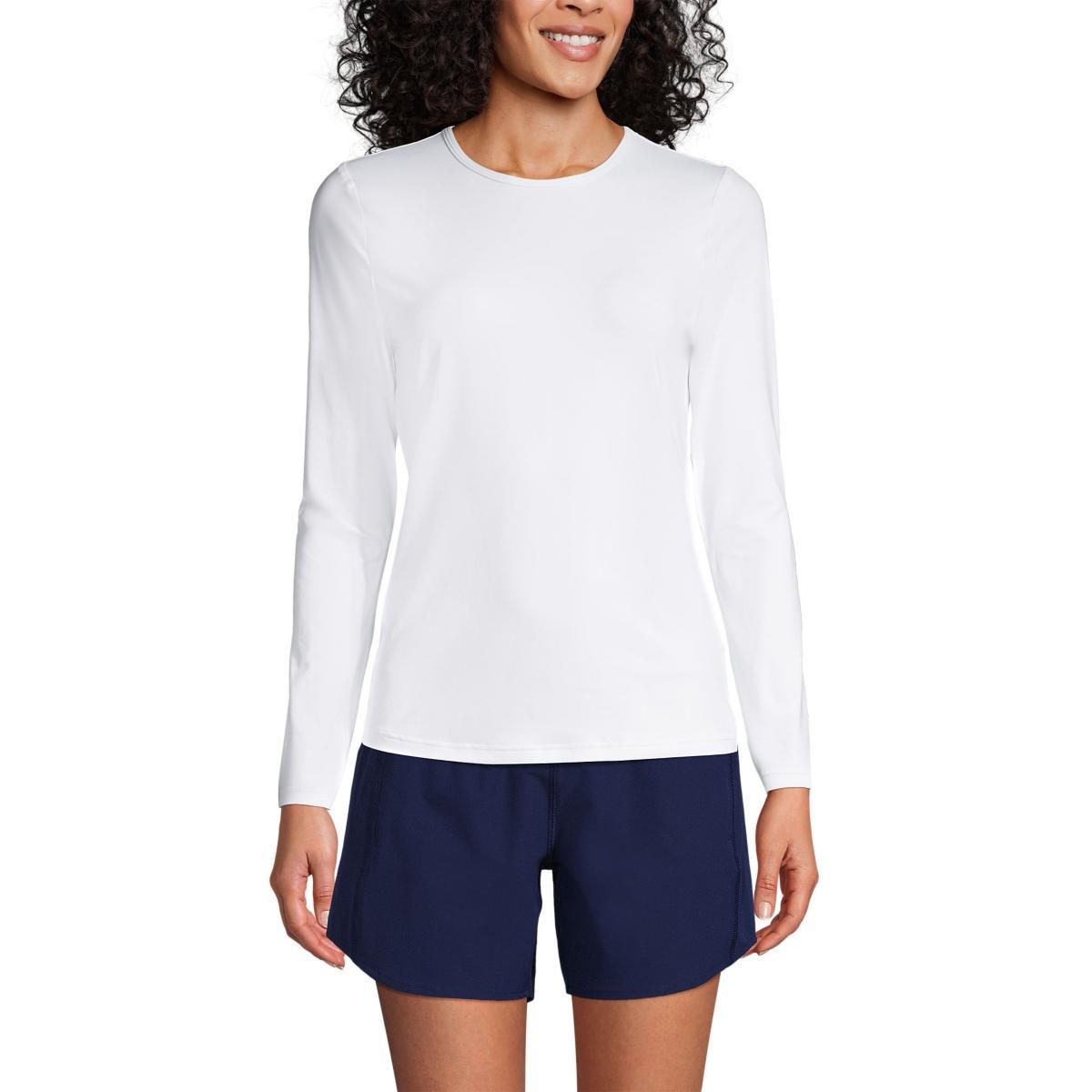 Womens Lands End UPF 50 Long Sleeve Rash Guard Product Image