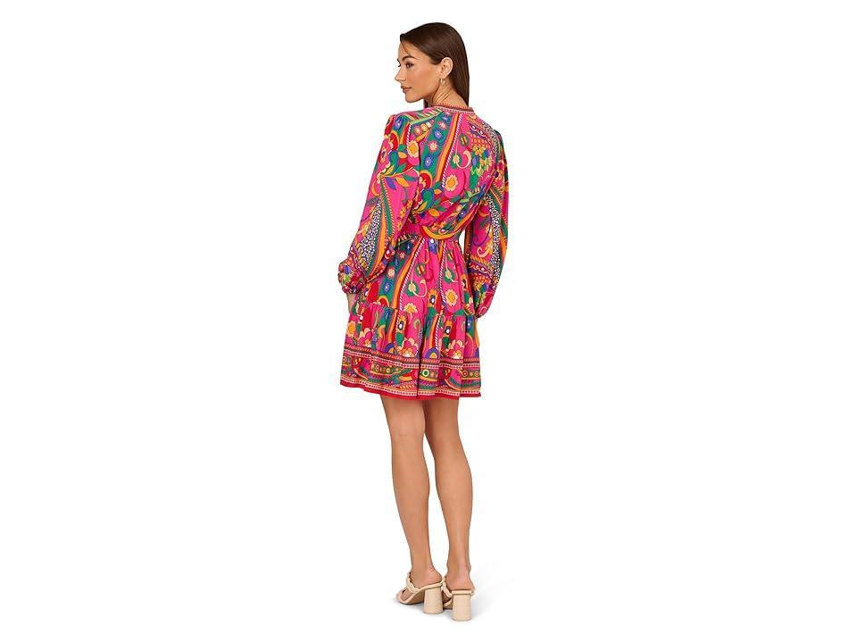 Adrianna by Adrianna Papell Womens Printed Shirtdress Product Image