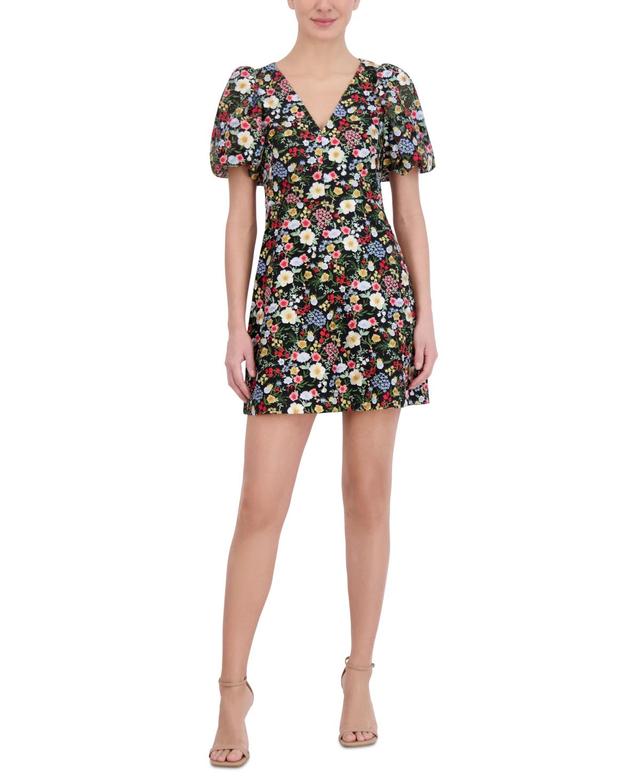 Eliza J Floral Puff Sleeve Minidress Product Image