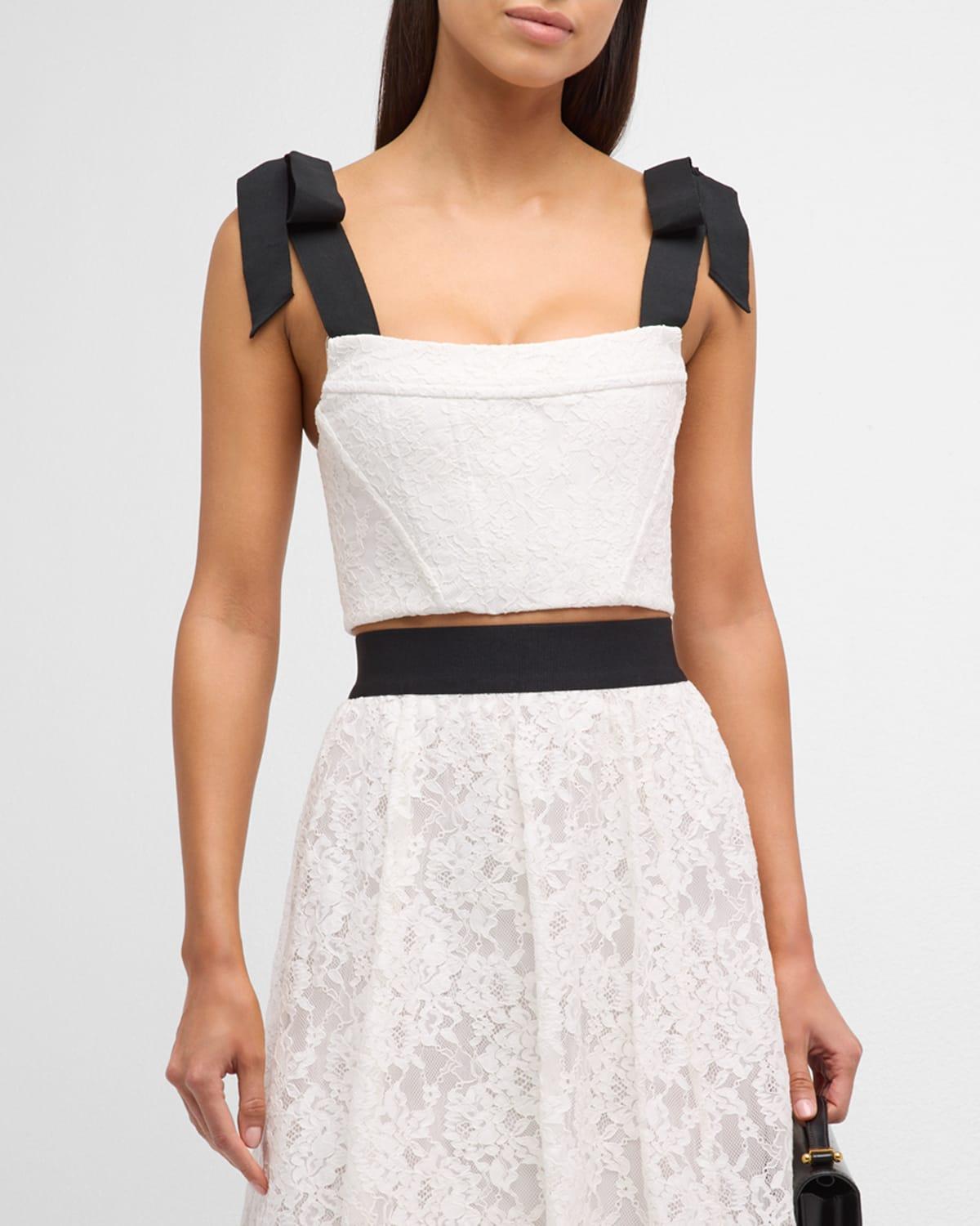 Clara Bow Strap Bustier Crop Top Product Image