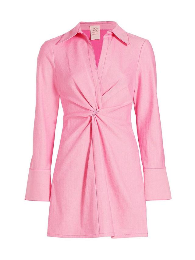 Cinq  Sept McKenna Twist Front Long Sleeve Minidress Product Image