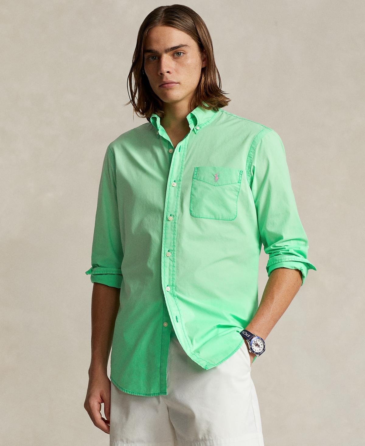 Polo Ralph Lauren Mens Classic-Fit Washed Poplin Shirt Product Image