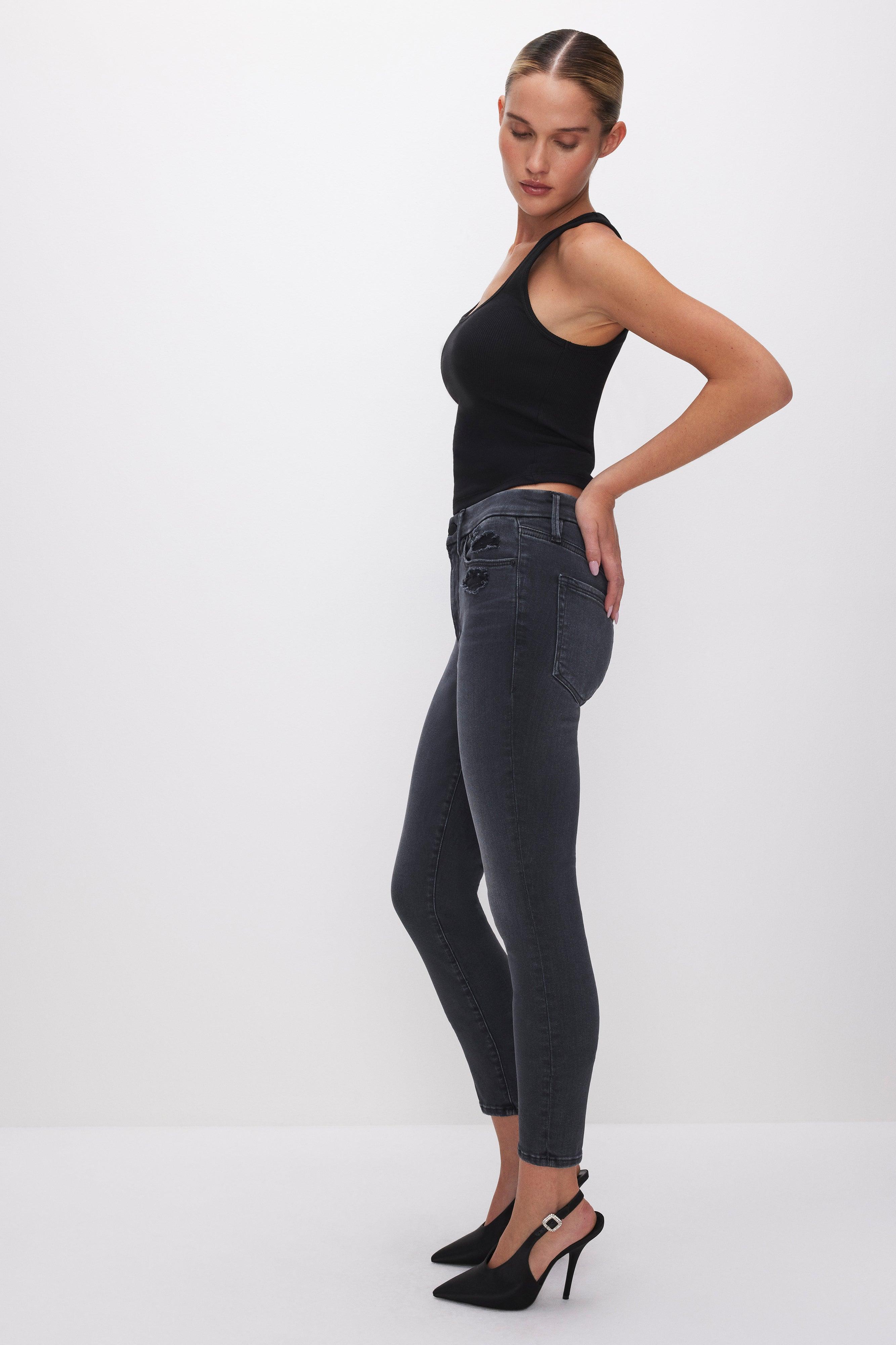 ALWAYS FITS GOOD LEGS SKINNY CROPPED JEANS | BLACK325 Product Image