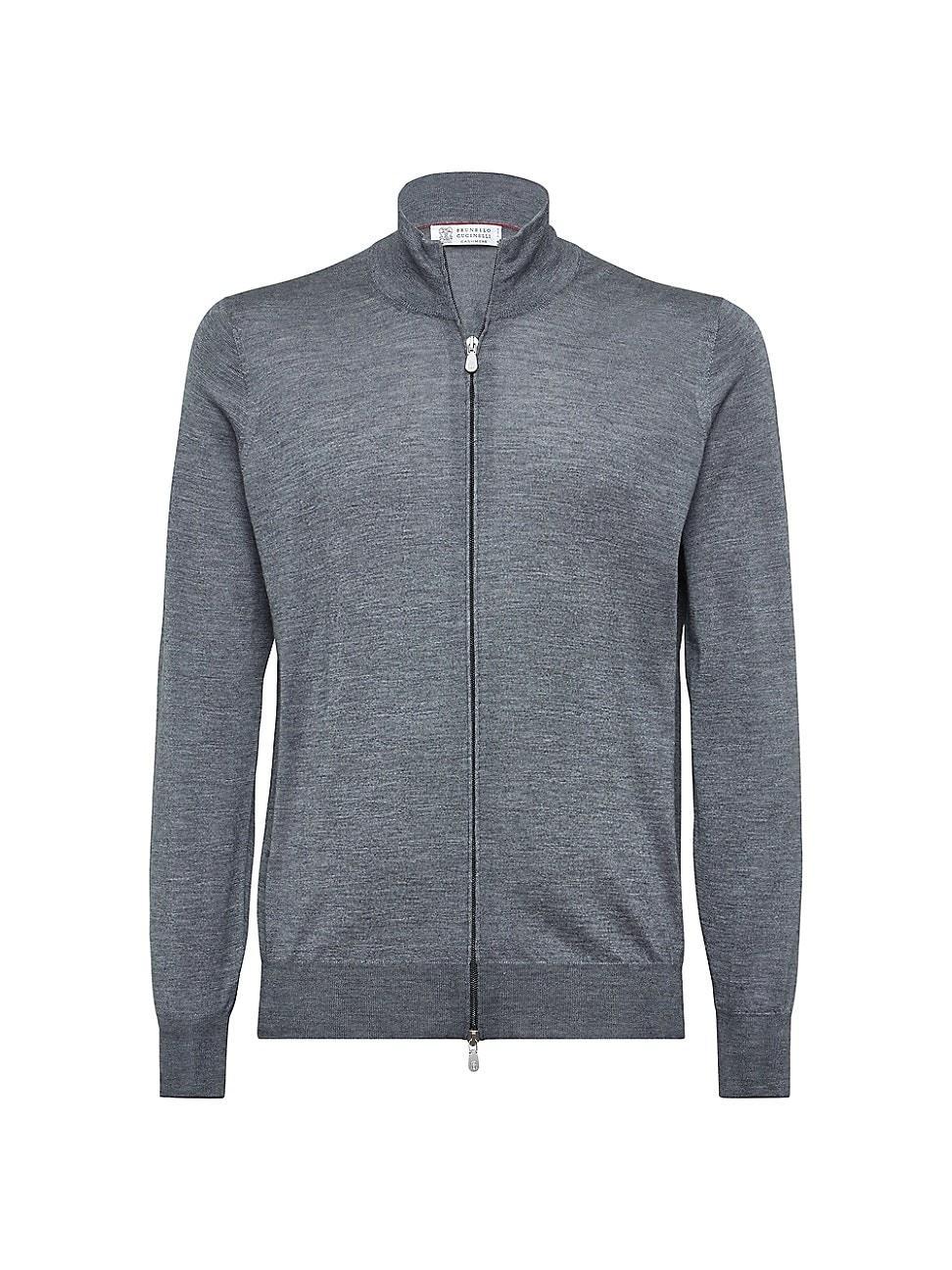 Mens Lightweight Cardigan With Zipper Product Image