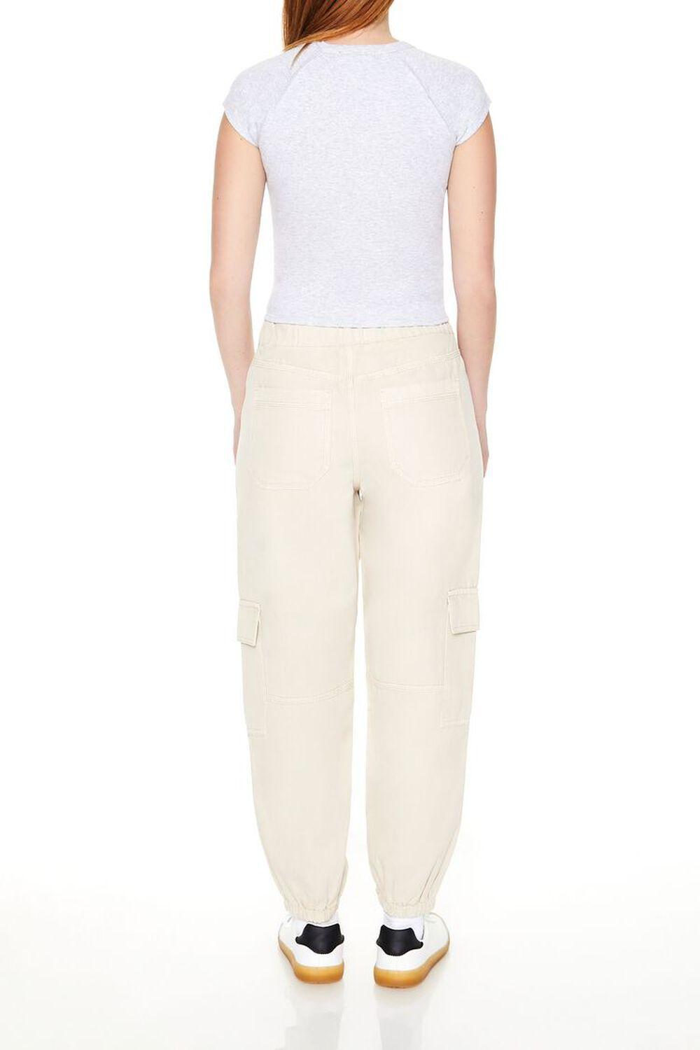 Pull-On Twill Cargo Joggers | Forever 21 Product Image