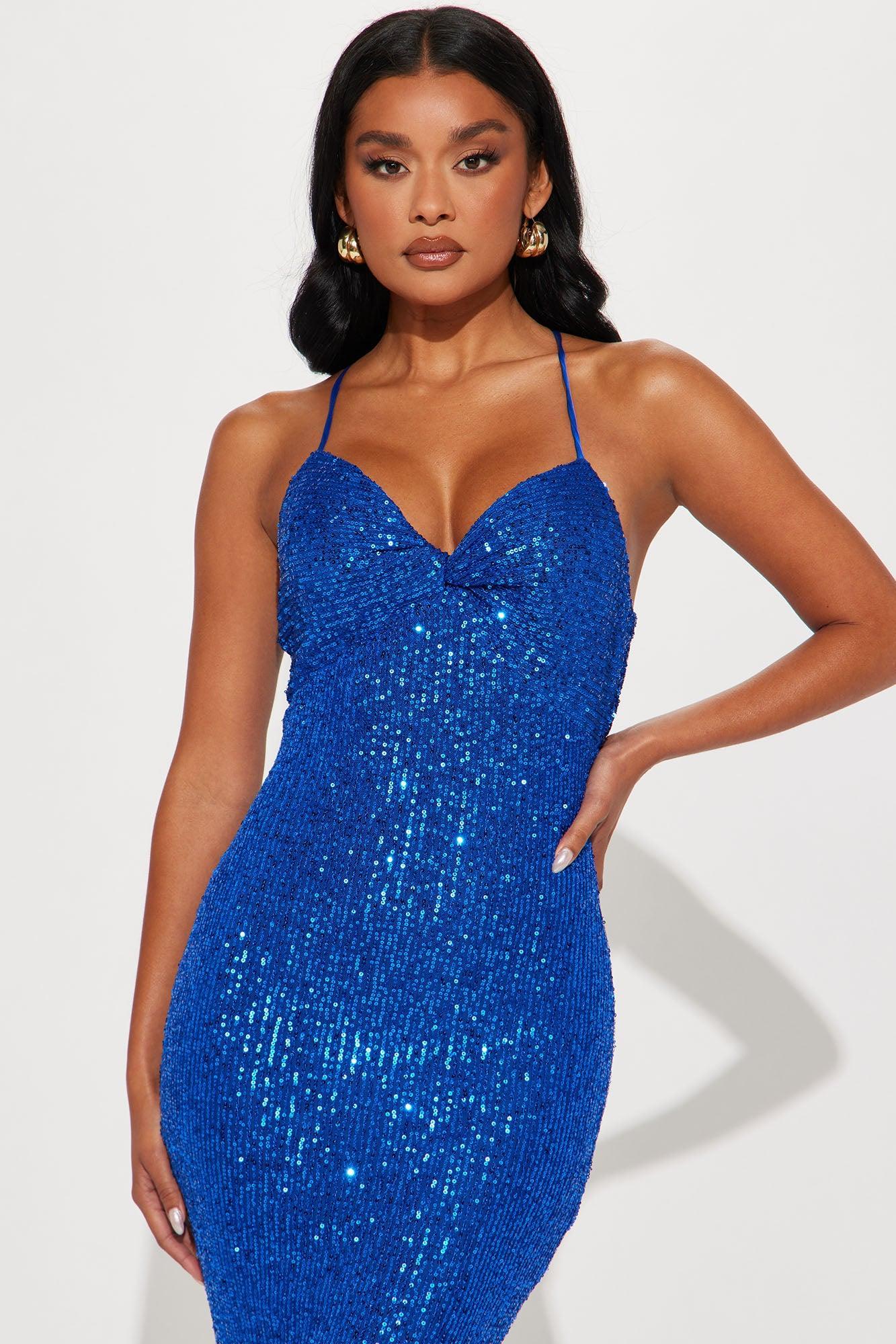 Kasie Sequin Maxi Dress - Royal Product Image