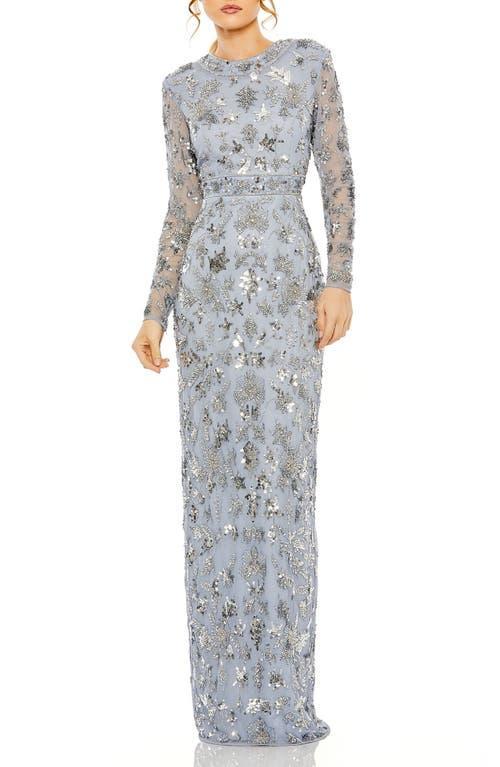 Mac Duggal Sequin Long Sleeve Gown Product Image