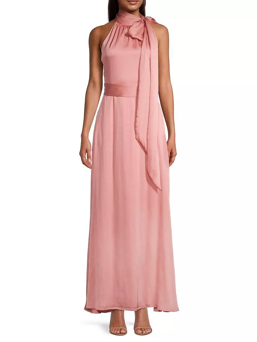 Kayla Tie High Neck Gown Product Image