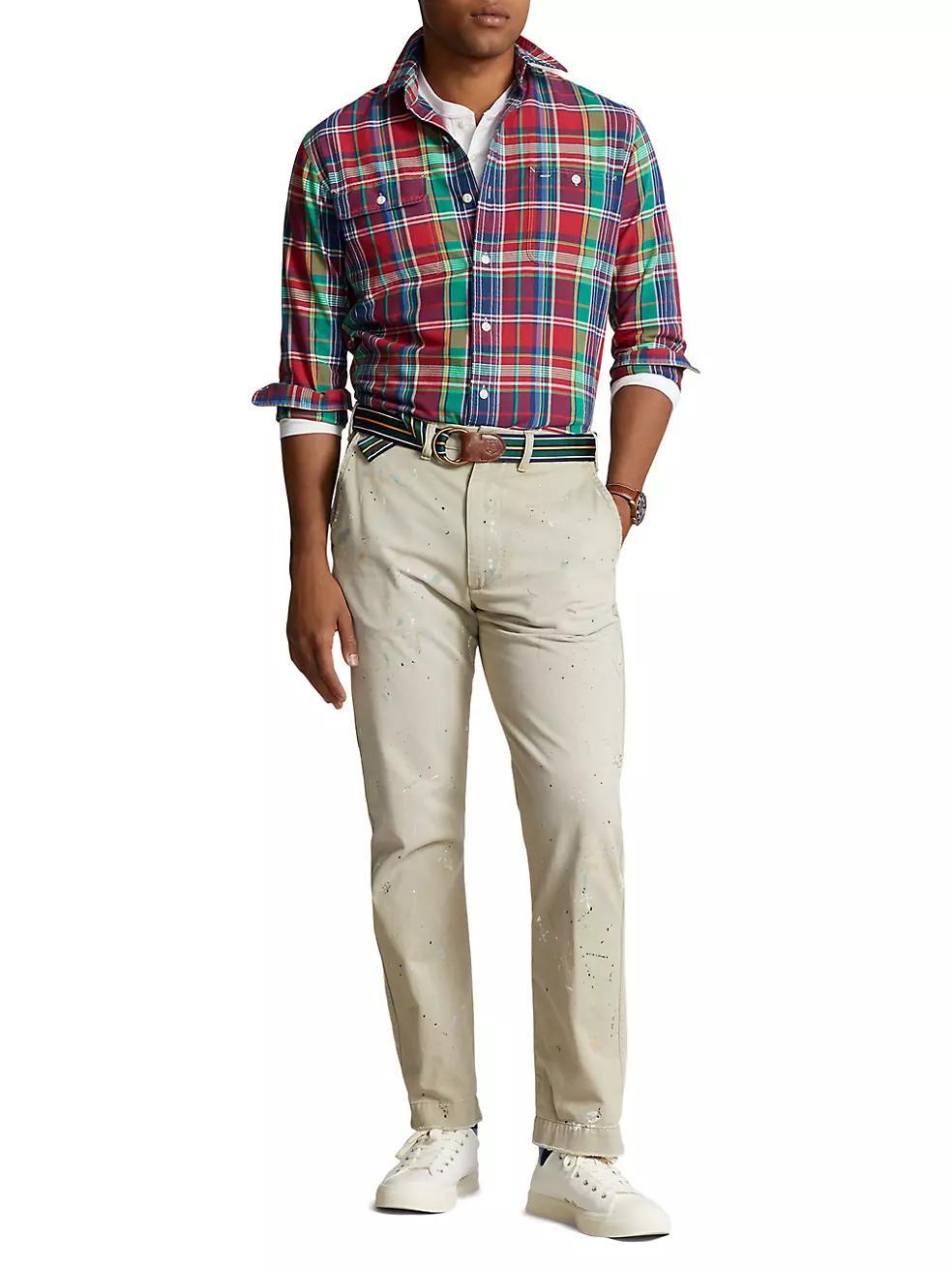 Plaid Classic Oxford Sport Shirt Product Image