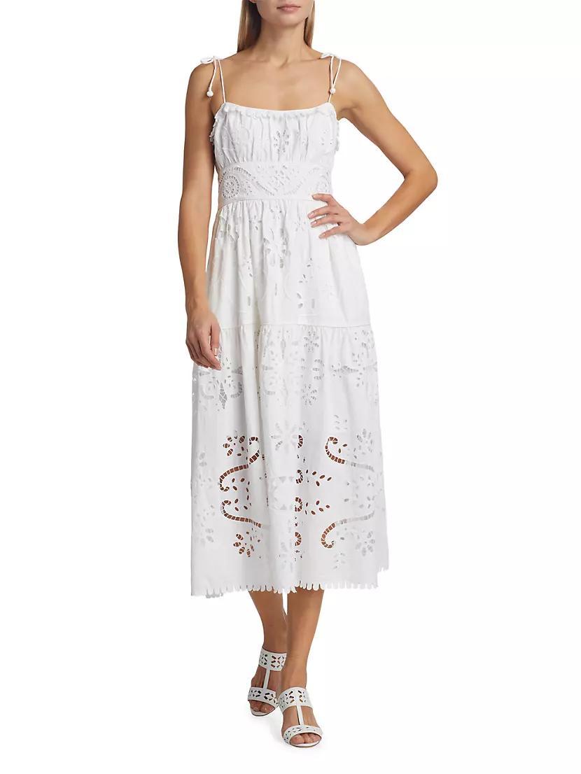 Liat Eyelet Embroidered Midi-Dress Product Image