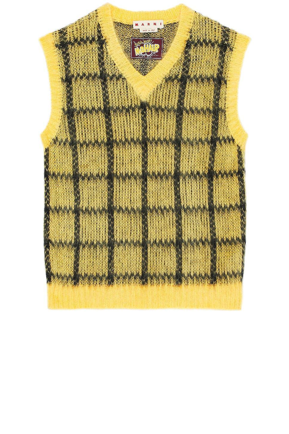 Marni V Neck Sweater in Maize - Yellow. Size 48 (also in ). Product Image